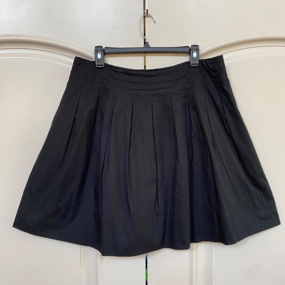 Saks Fifth Avenue Womens Skirt Size 12 Large Pleated A-line Black Flared - Picture 11 of 12